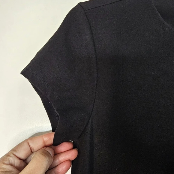 J. McLaughlin Women's Shift Dress Black Short Sleeve Size Small - Picture 4 of 14